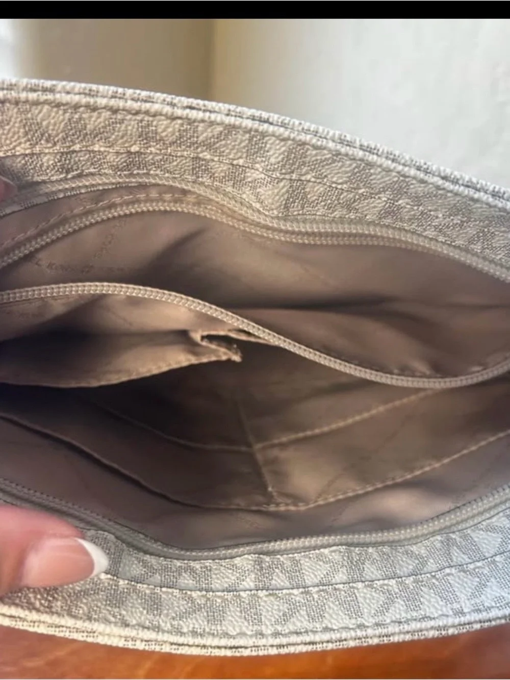 MICHAEL KORS Beige Logo Tote